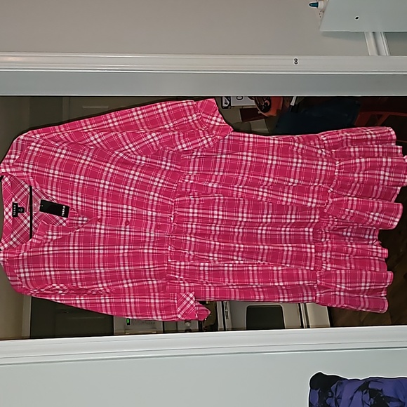 🎉HPx5🎉 Torrid Pink Plaid Dress - Picture 5 of 6